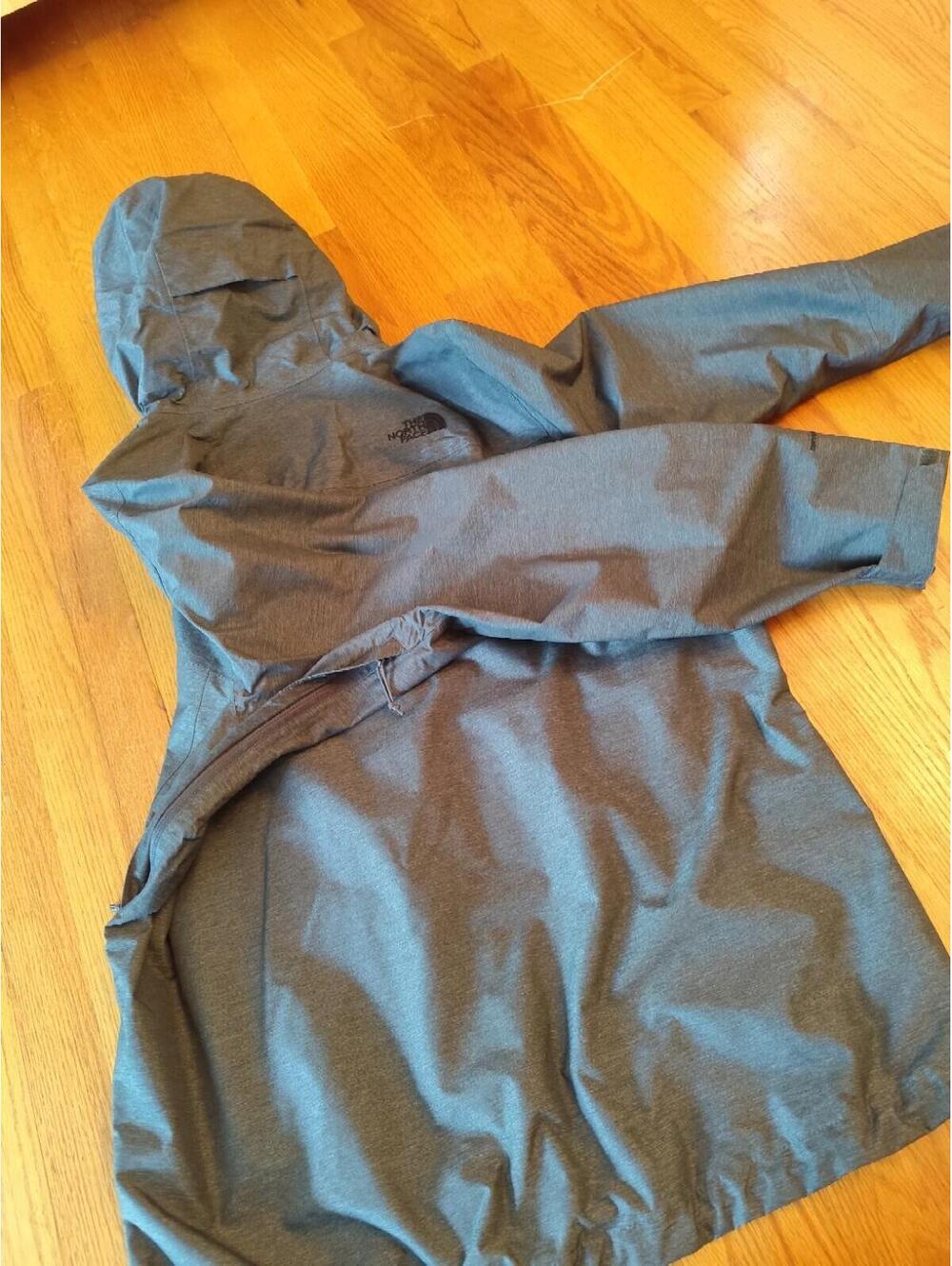 North Face Venture 2 Full Zip Hooded Rain Jacket Dark Heather Grey Size Large - Picture 4 of 12